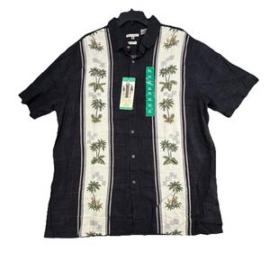 New Burma Bibas Classic‎ Rayon Men's Casual Short palm print XL